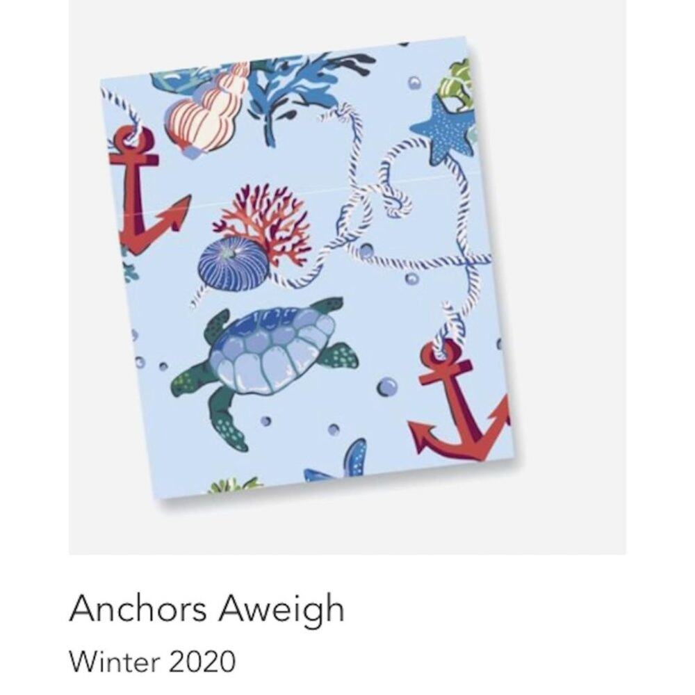 Vera Bradley Lighten Up Zip ID Case Anchors Aweigh Beach Ocean Theme - Picture 6 of 6